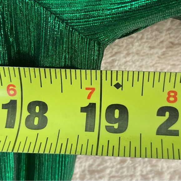 Pomander Place Lilith Dress-Emerald Green Crinkle Lurex-Women’s S & M-Formal-NEW - Picture 14 of 16